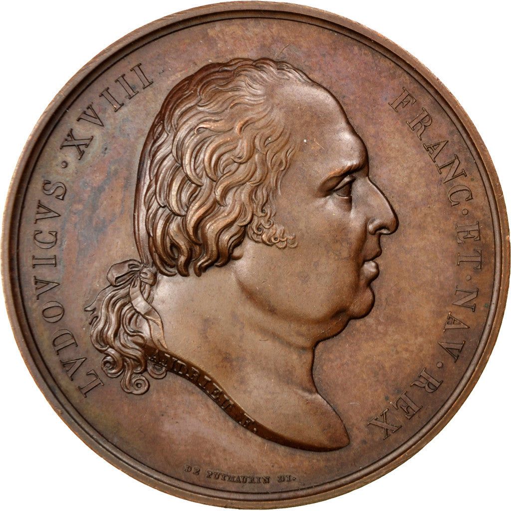 Frankreich, Medaille, Louis XVIII, Voyage autour du Monde de la Corvette La