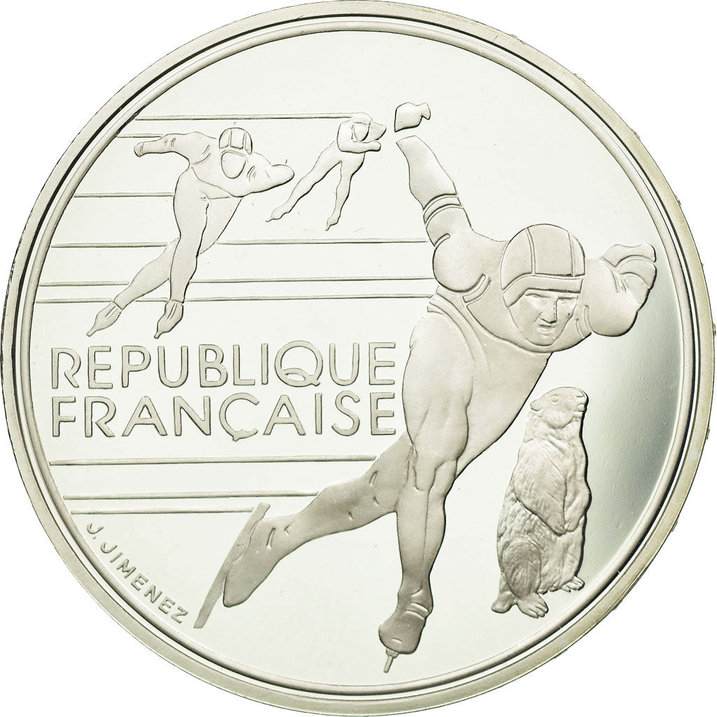 Munten, Frankrijk, 100 Francs, 1990, FDC, Zilver, KM:980, Gadoury:C7