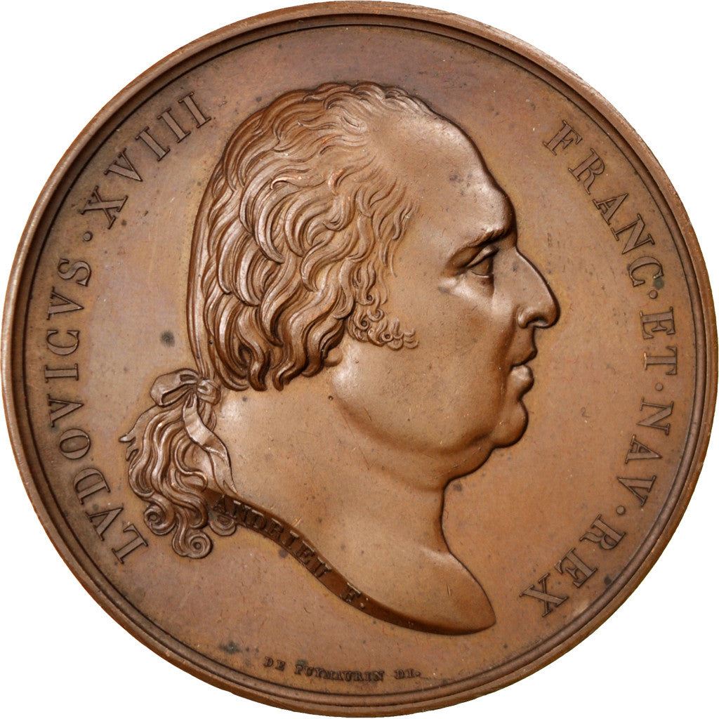 France, Médaille, Louis XVIII, Voyage au tour du Monde, La Coquille, 1822