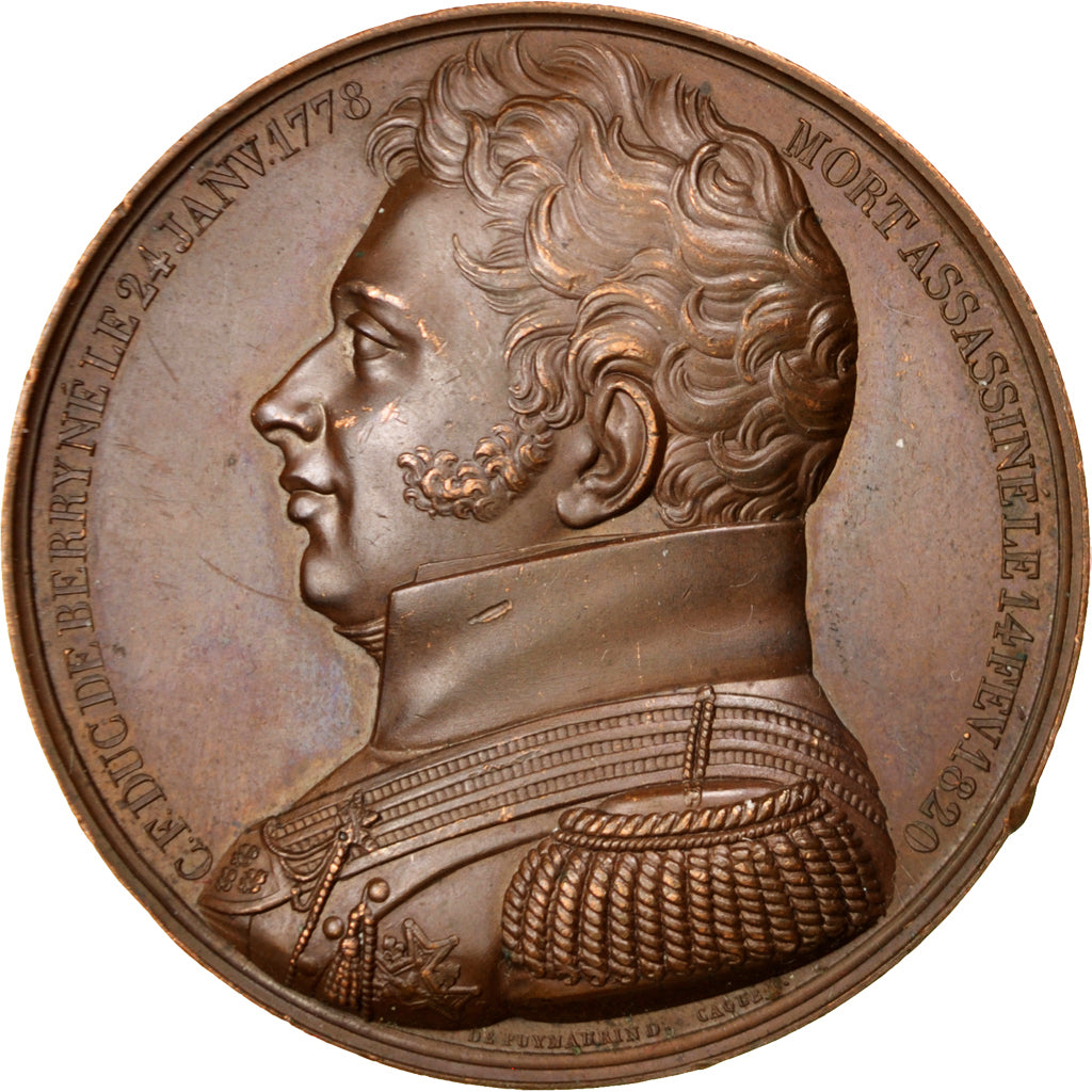 Frankrijk, Medal, Louis XVIII, History, Caqué, ZF+, Bronze