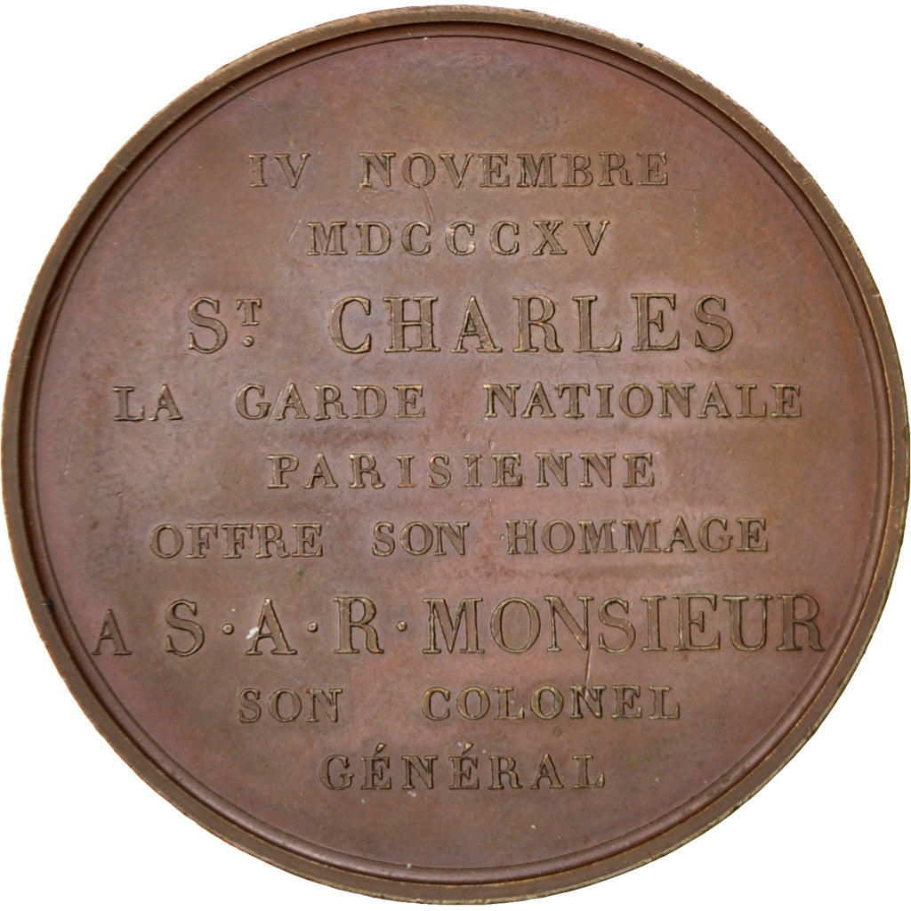 Frankrijk, Medal, Louis XVIII, Politics, Society, War, Tiolier, PR+, Bronze