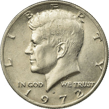 Coin, United States, Kennedy Half Dollar, Half Dollar, 1972, U.S. Mint, Denver