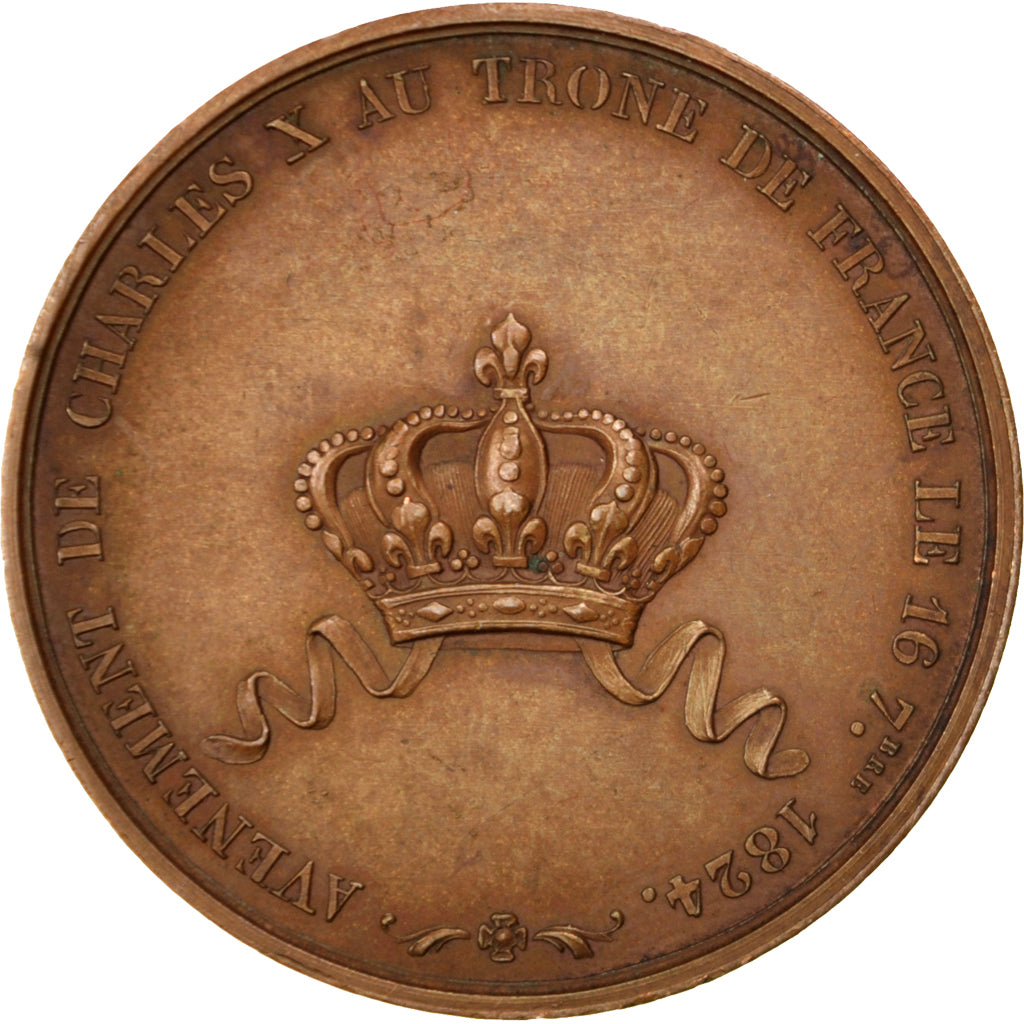 Frankrijk, Medal, Charles X, Politics, Society, War, PR, Bronze