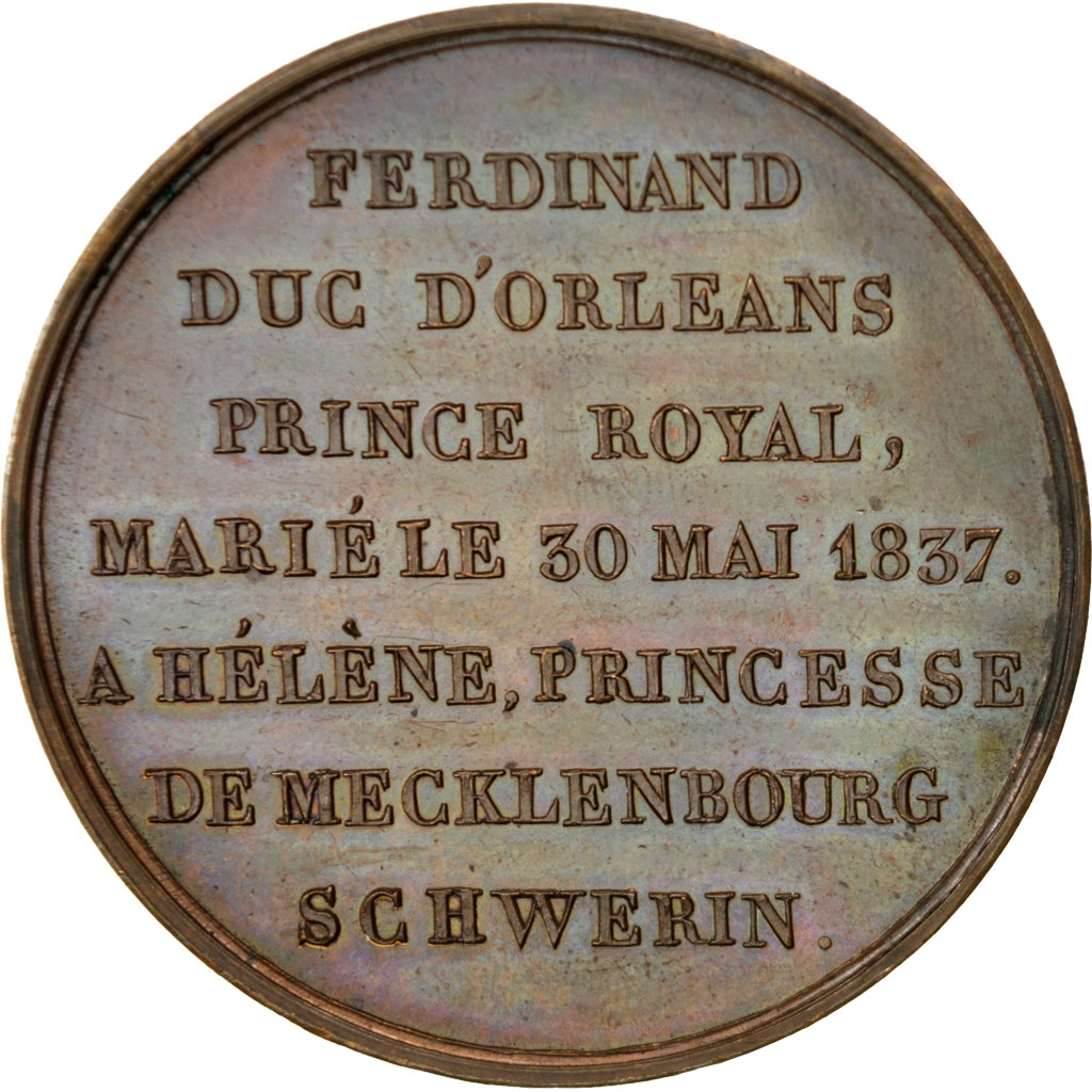Francia, Medal, Louis Philippe I, Politics, Society, War, Montagny, EBC+, Bronce