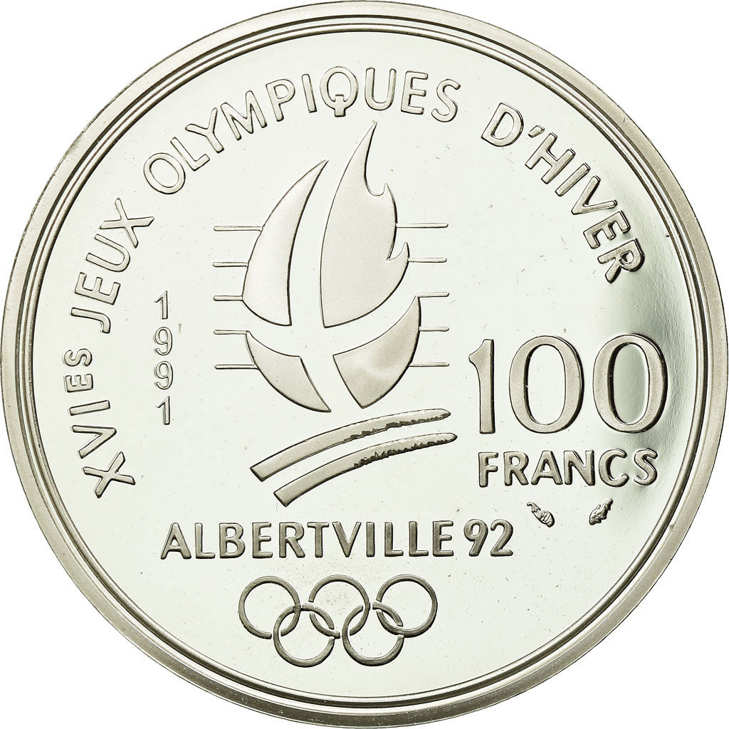 Munten, Frankrijk, 100 Francs, 1991, Paris, FDC, Zilver, KM:995, Gadoury:C20