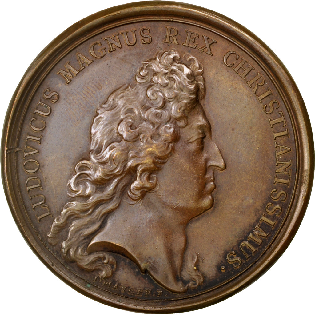Frankrijk, Medal, Louis XIV, Politics, Society, War, Mauger, ZF+, Bronze