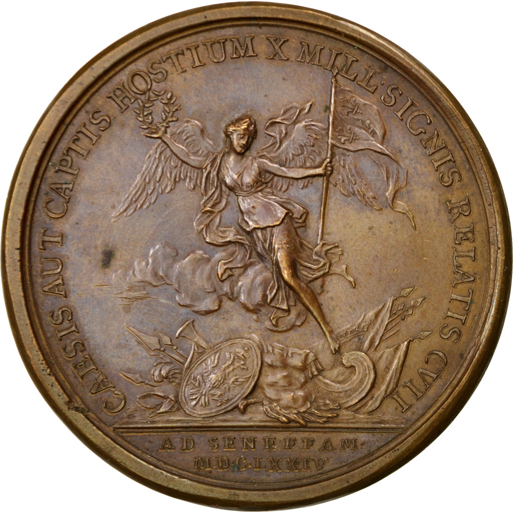 Frankrijk, Medal, Louis XIV, Politics, Society, War, Mauger, ZF+, Bronze