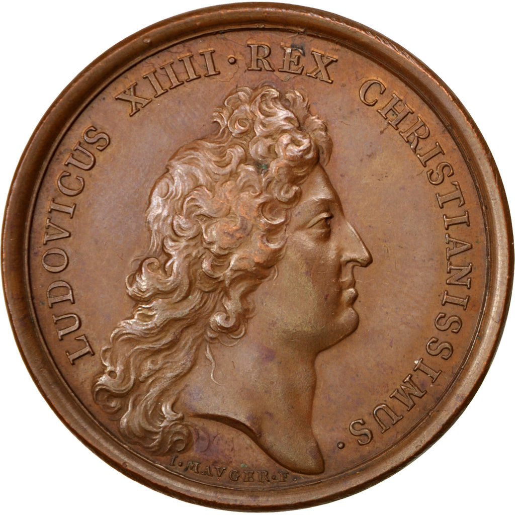 Frankrijk, Medal, Louis XIV, Politics, Society, War, Mauger, ZF+, Bronze