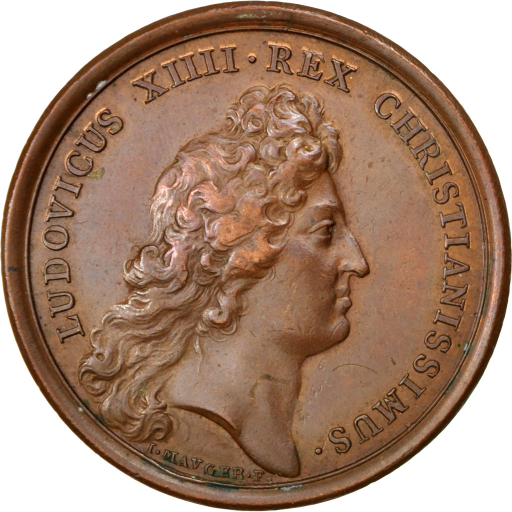 Frankrijk, Medal, Louis XIV, Politics, Society, War, Mauger, ZF+, Bronze