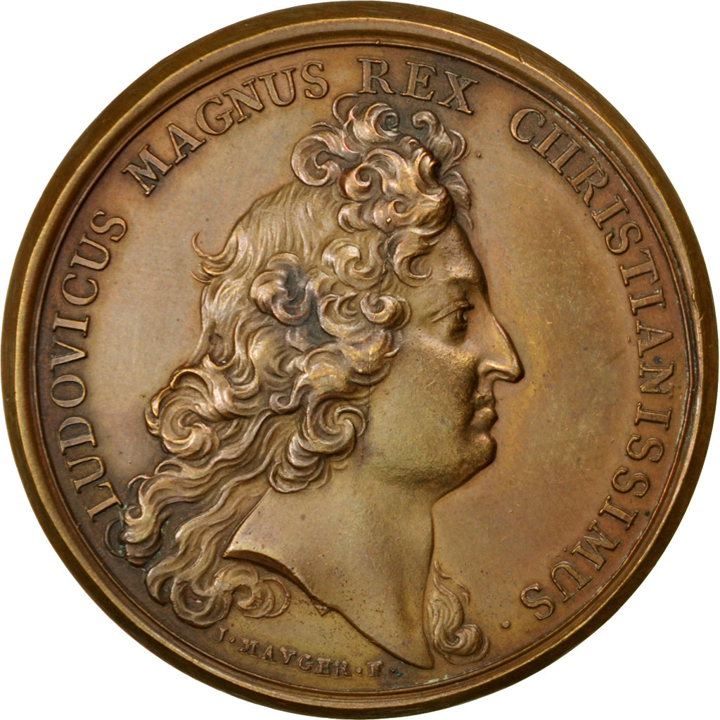 Frankrijk, Medal, Louis XIV, Politics, Society, War, Mauger, ZF+, Bronze