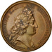 Frankrijk, Medal, Louis XIV, Politics, Society, War, Mauger, ZF+, Bronze