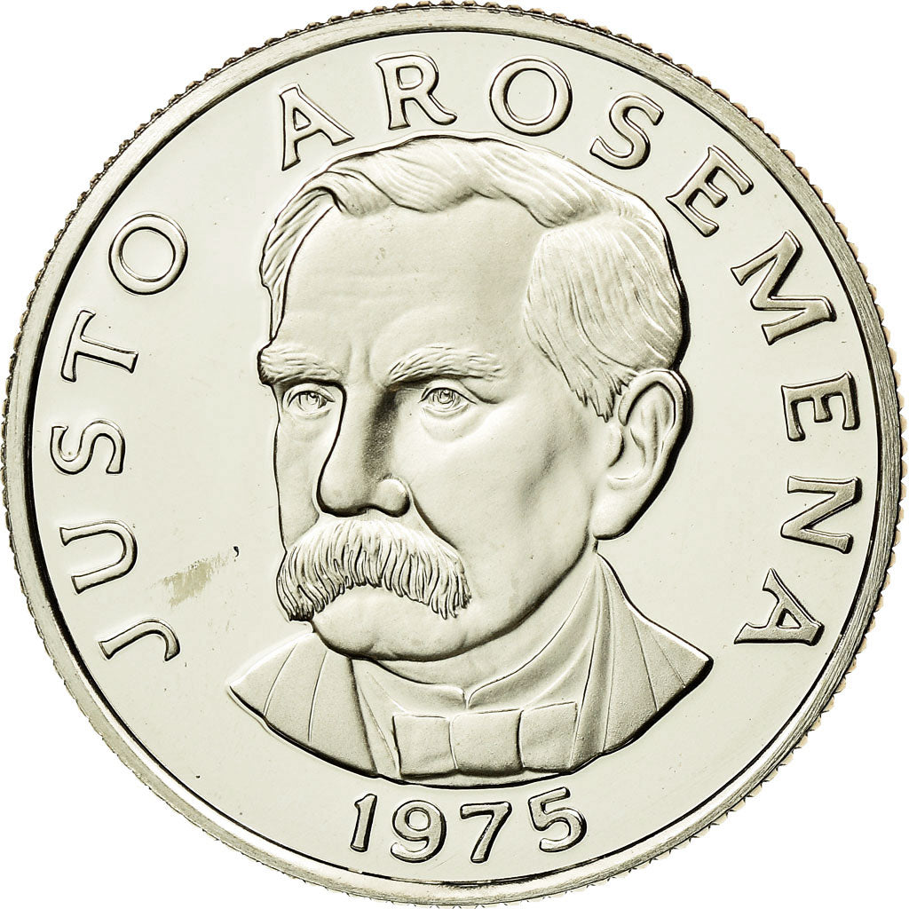Moneta, Panama, 25 Centesimos, 1975, Franklin Mint, MS(65-70), Miedź-Nikiel