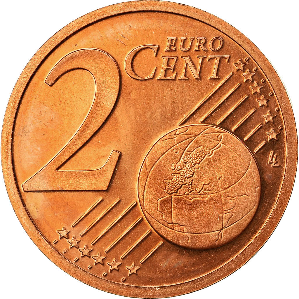 France, 2 Euro Cent, 1999, MS(65-70), Copper Plated Steel, KM:1283