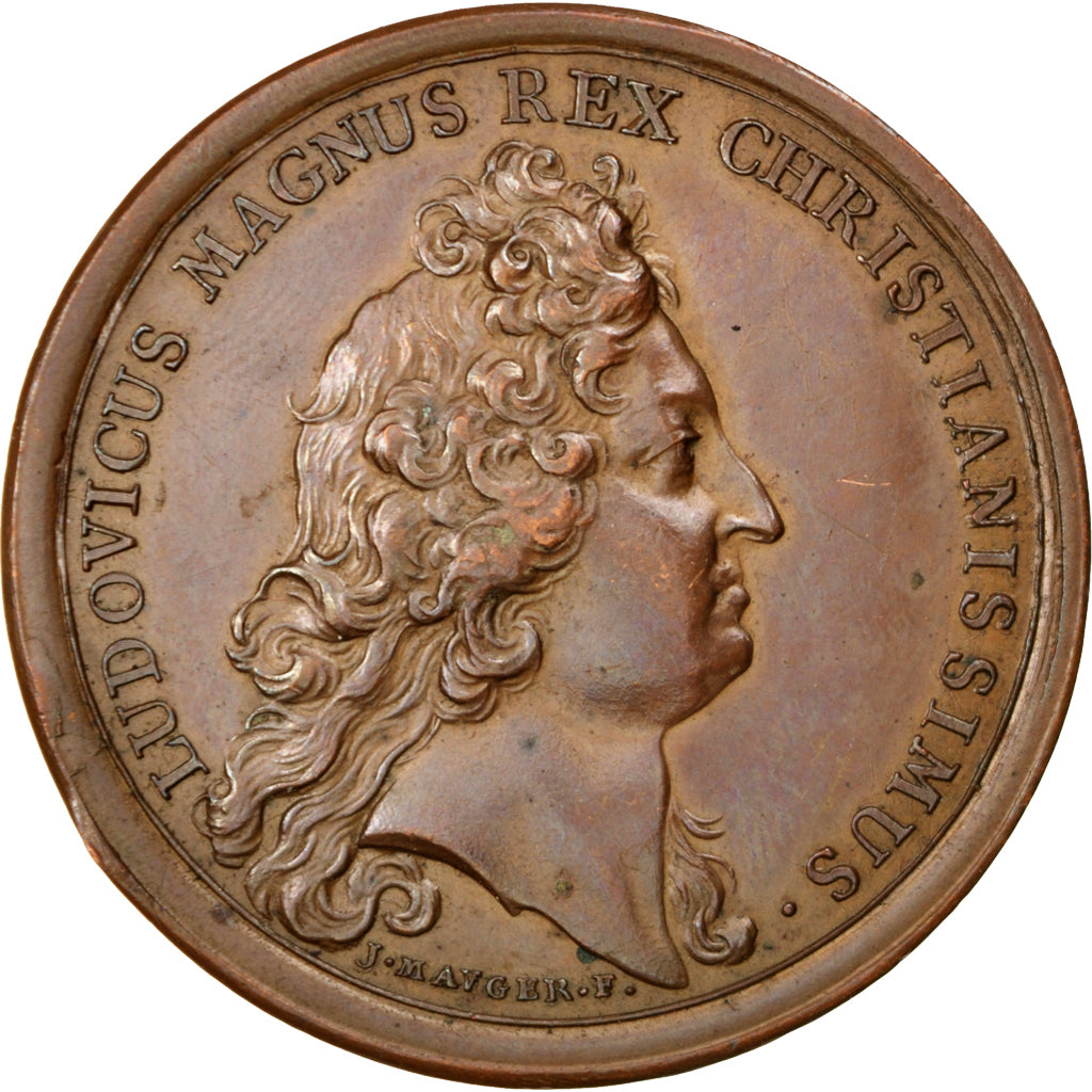 Frankreich, Medal, Louis XIV, History, Mauger, VZ, Bronze, Divo:165