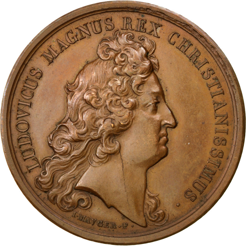 Frankrijk, Medal, Louis XIV, History, Mauger, PR, Bronze, Divo:165