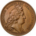 Frankrijk, Medal, Louis XIV, History, Mauger, PR, Bronze, Divo:165