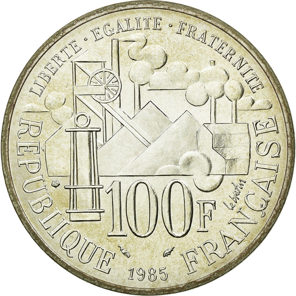 Moneda, Francia, Germinal, 100 Francs, 1985, FDC, Plata, KM:957, Gadoury:900