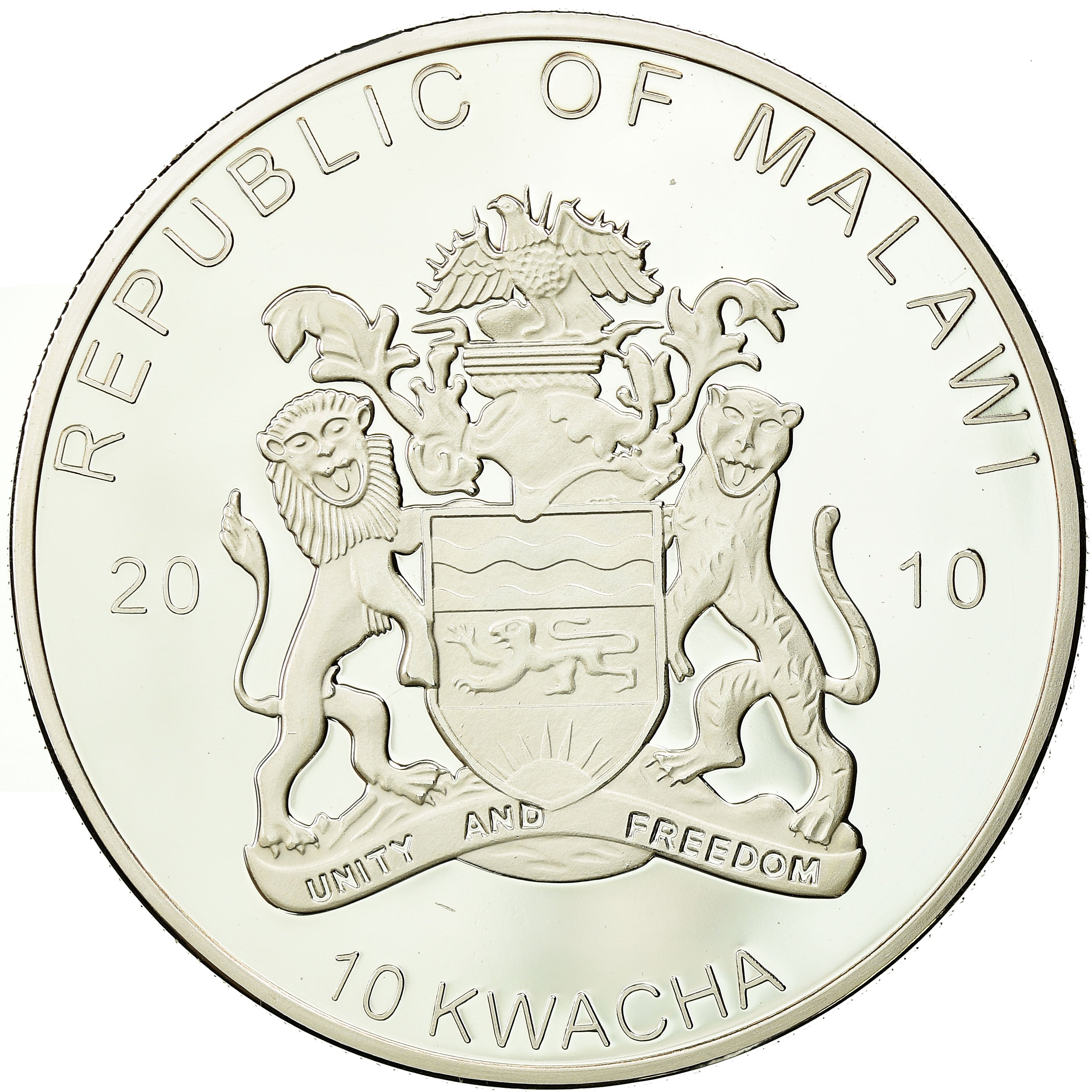 Münze, Malawi, Birds of prey, 10 Kwacha, 2010, STGL, Silver plated