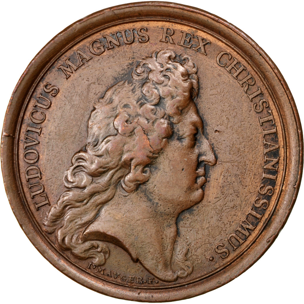 Frankreich, Medal, Louis XIV, History, Mauger, SS, Bronze, Divo:176