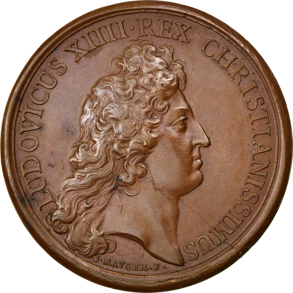 Frankrijk, Medal, Louis XIV, History, Mauger, PR, Bronze, Divo:98