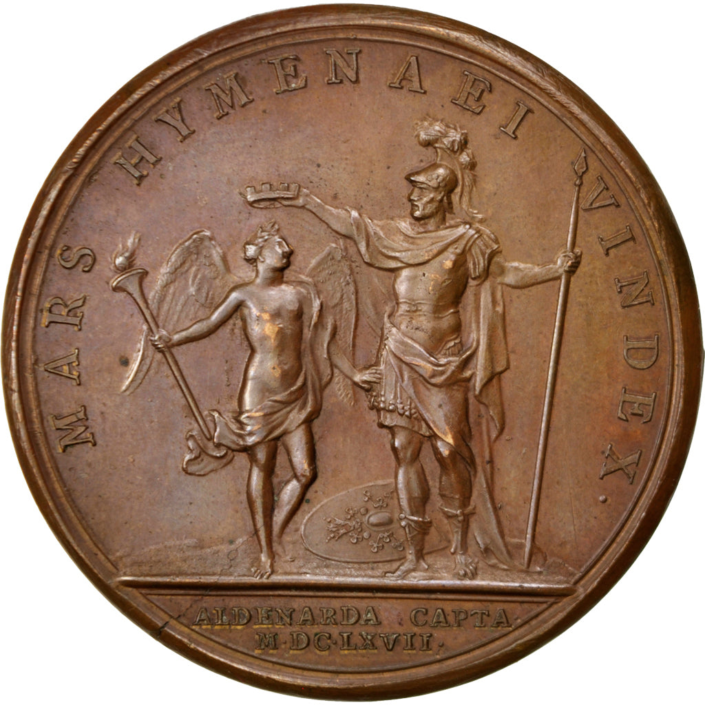 Frankrijk, Medal, Louis XIV, History, Mauger, PR, Bronze, Divo:98