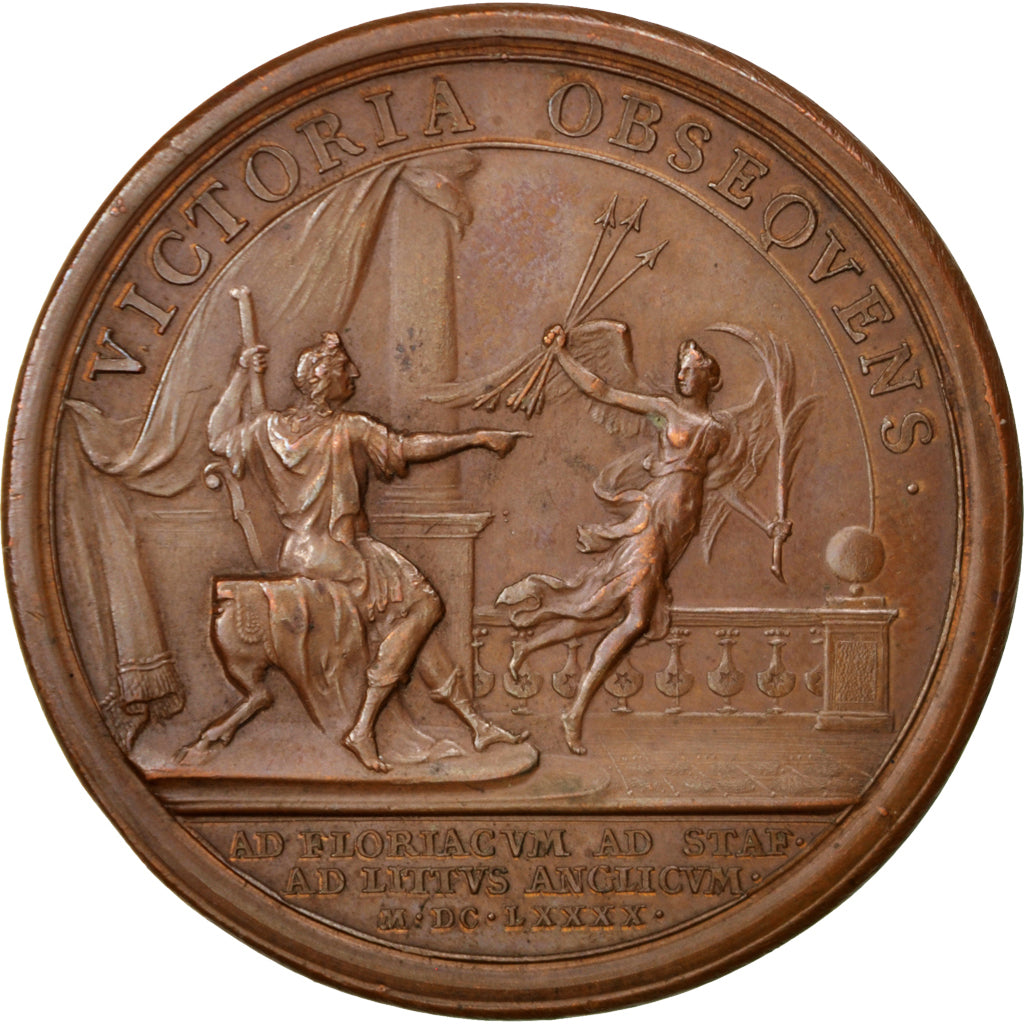 Frankreich, Medal, Louis XIV, History, Mauger, SS+, Bronze, Divo:231