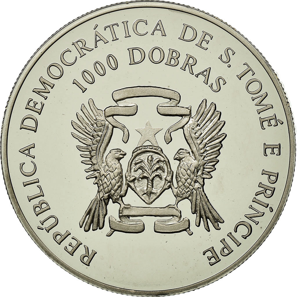 Moneta, WYSPY ŚW. TOMASZA I KSIĄŻĘCA, 1000 Dobras, 1993, MS(63)