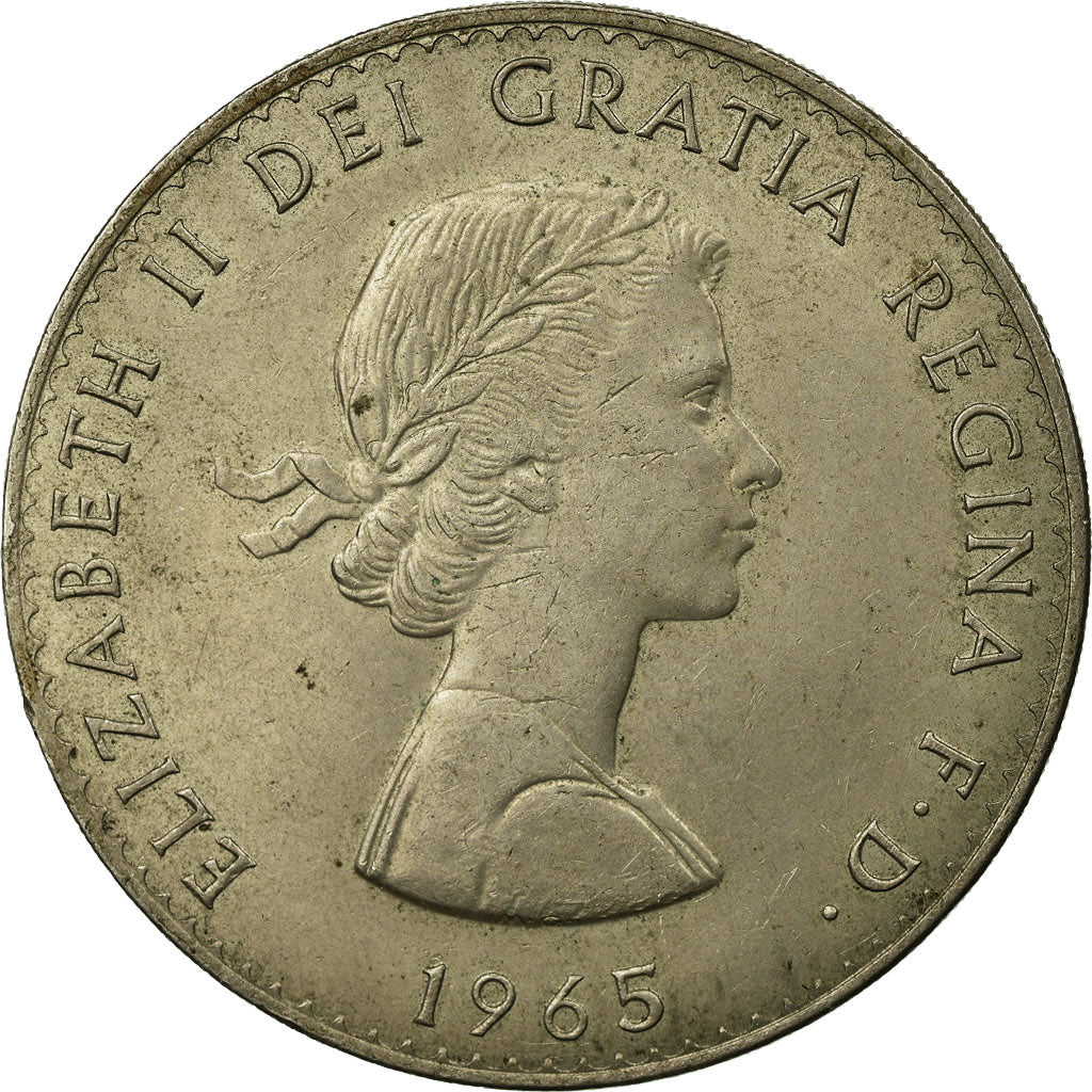 Coin, Great Britain, Elizabeth II, Crown, 1965, VF(30-35), Copper-nickel, KM:910