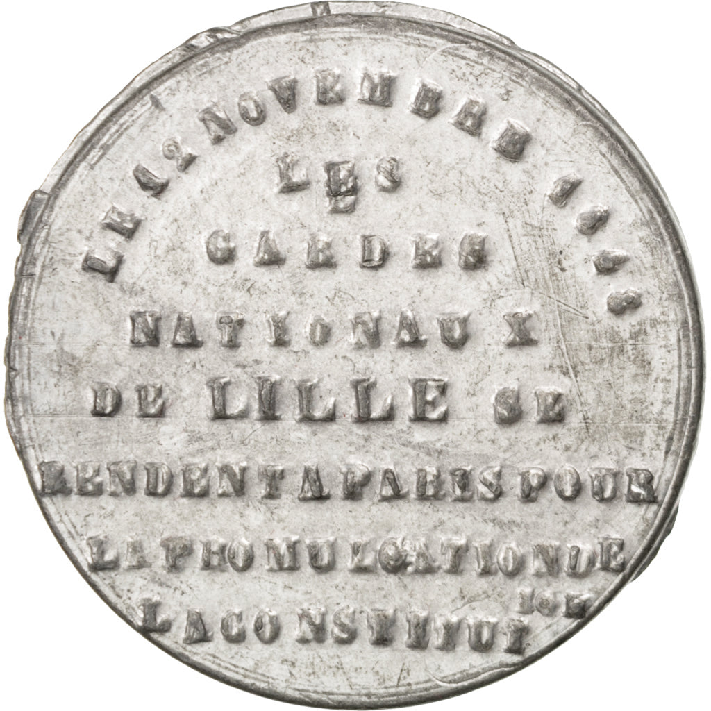 France, Medal, French Second Republic, Politics, Society, War, AU(55-58), Tin