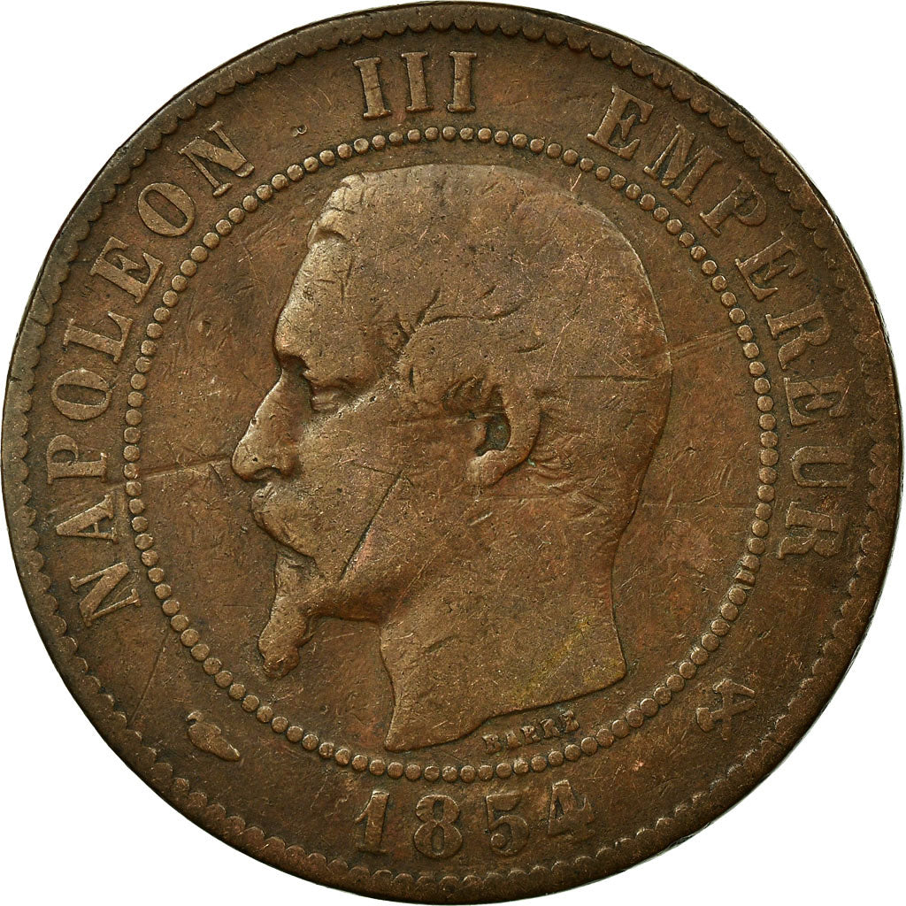 Moneta, Francja, Napoleon III, Napoléon III, 10 Centimes, 1854, Rouen