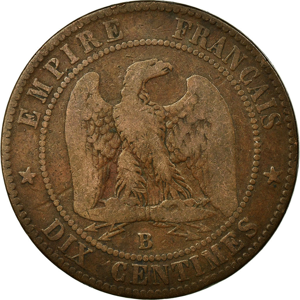 Moneta, Francja, Napoleon III, Napoléon III, 10 Centimes, 1854, Rouen