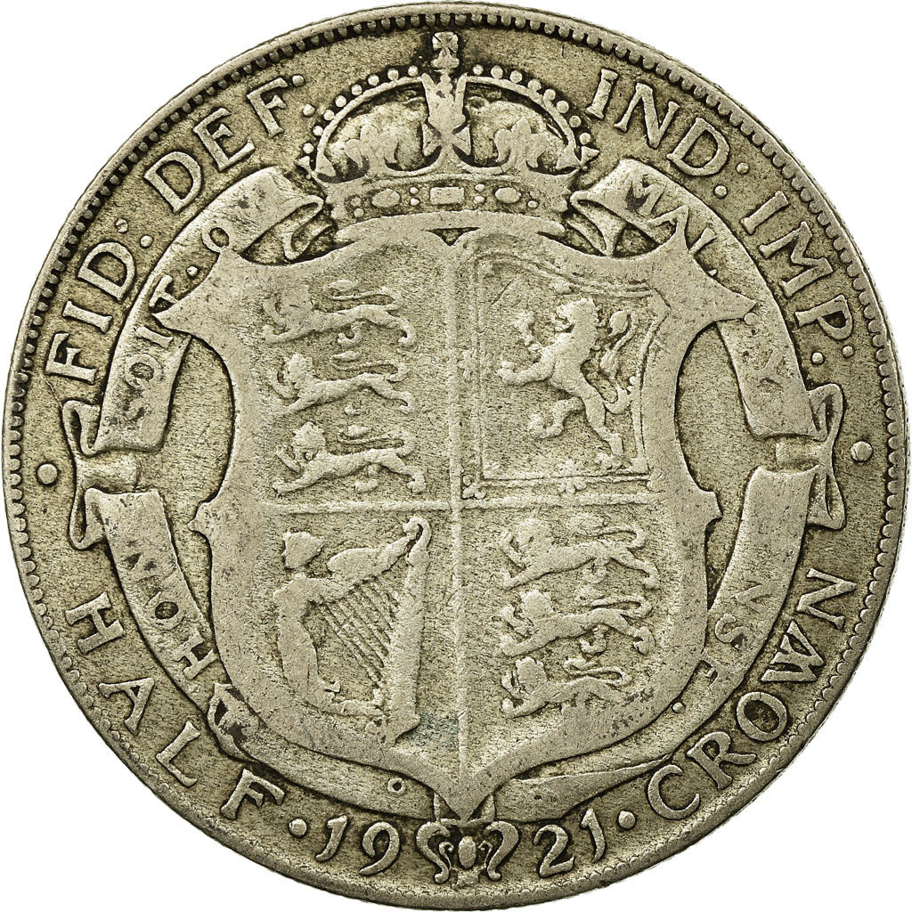 Münze, Großbritannien, George V, 1/2 Crown, 1921, S, Silber, KM:818.1a