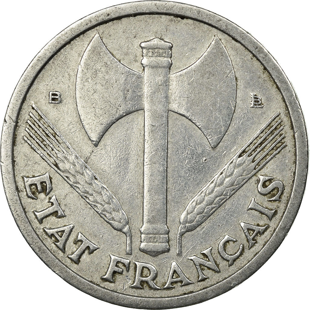 Moneda, Francia, Bazor, Franc, 1944, Beaumont - Le Roger, BC+, Aluminio