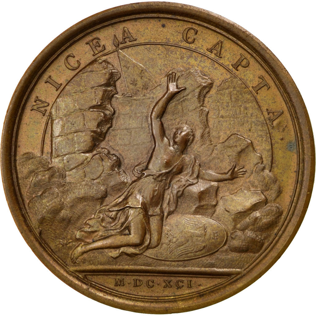 Frankreich, Medal, Louis XIV, History, Mauger, VZ, Bronze, Divo:236