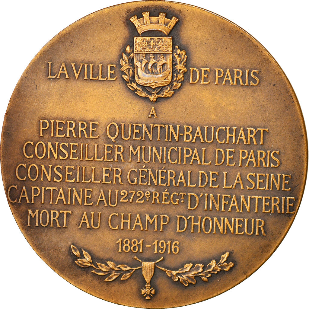 France, Médaille, Pierre Quentin Bauchart, Conseiller Municipal de Paris