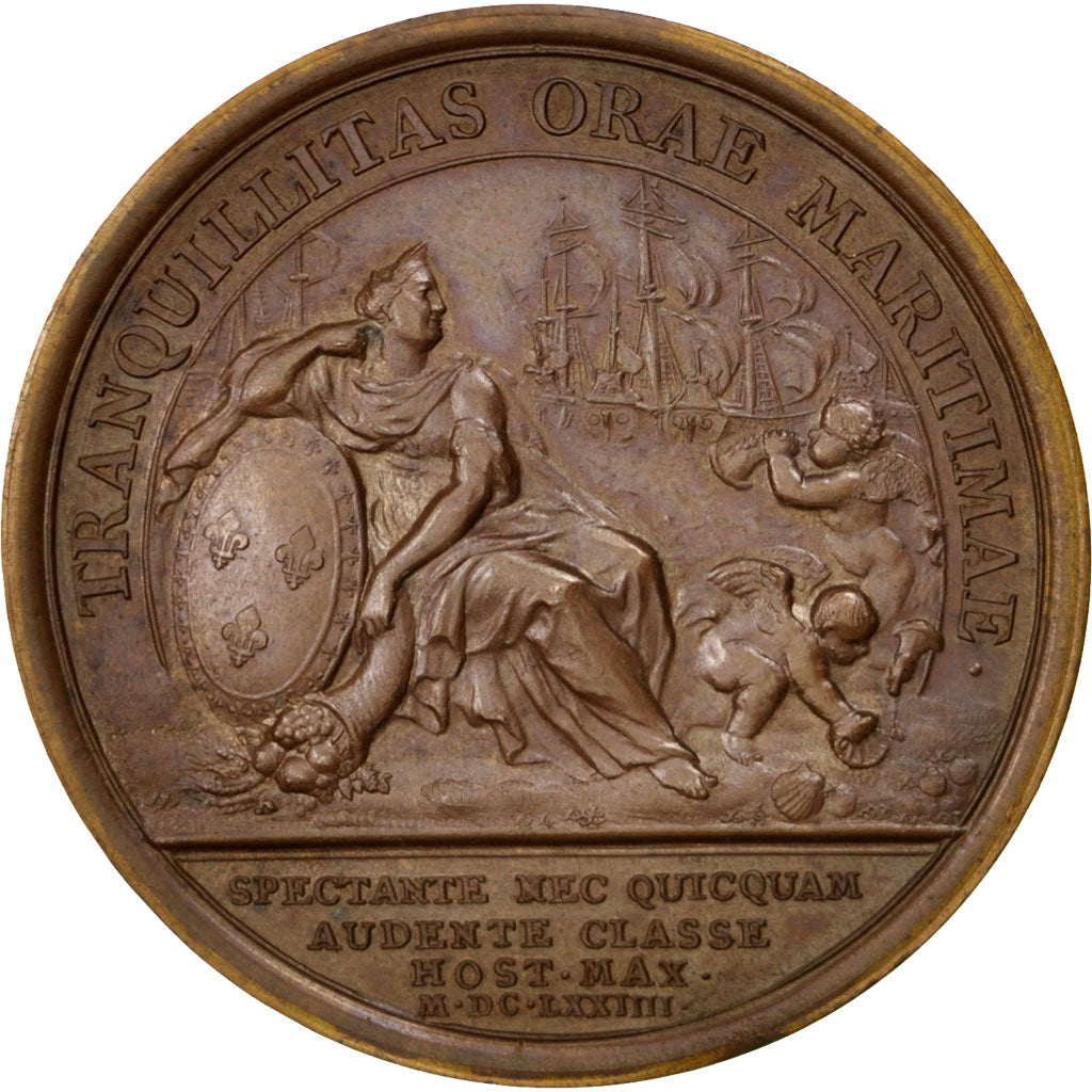 Frankreich, Medal, Louis XIV, History, Mauger, SS+, Bronze, Divo:142