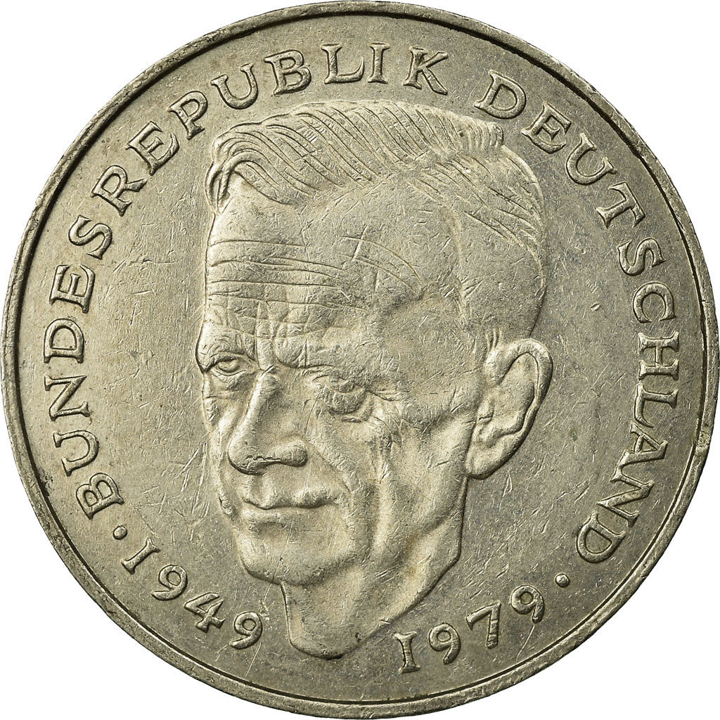 Moneta, GERMANIA - REPUBBLICA FEDERALE, 2 Mark, 1989, Stuttgart, BB, Nichel