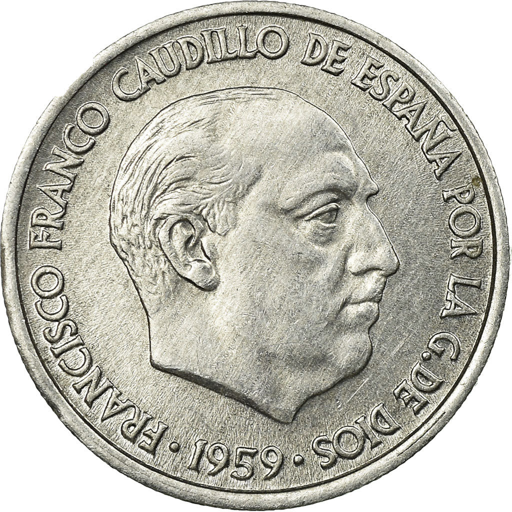 Münze, Spanien, Francisco Franco, caudillo, 10 Centimos, 1959, SS+, Aluminium