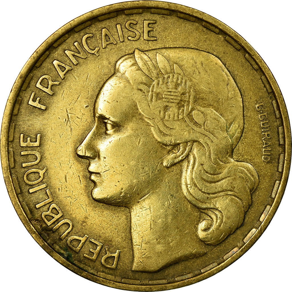 Münze, Frankreich, Guiraud, 50 Francs, 1954, Beaumont - Le Roger, S+