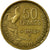 Moneta, Francia, Guiraud, 50 Francs, 1954, Beaumont - Le Roger, MB+