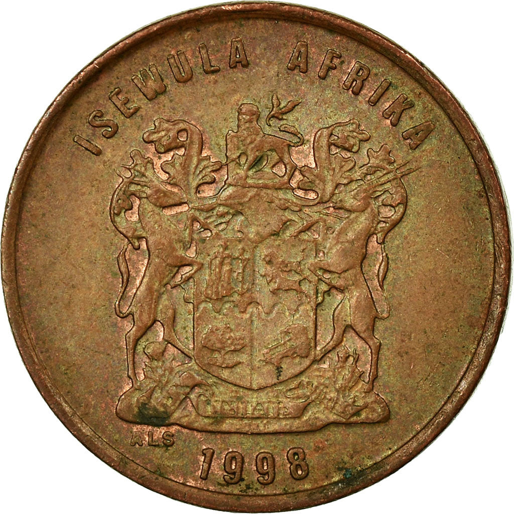 Munten, Zuid Afrika, Cent, 1998, FR+, Copper Plated Steel, KM:170