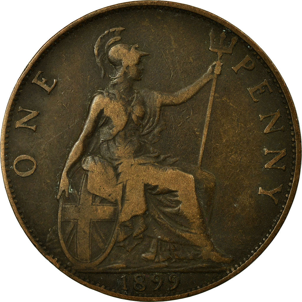 Moneta, Gran Bretagna, Victoria, Penny, 1899, MB+, Bronzo, KM:790