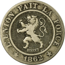 Coin, Belgium, Leopold I, 10 Centimes, 1862, VF(20-25), Copper-nickel, KM:22