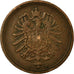 Coin, GERMANY - EMPIRE, Wilhelm I, Pfennig, 1874, Frankfurt, EF(40-45), Copper