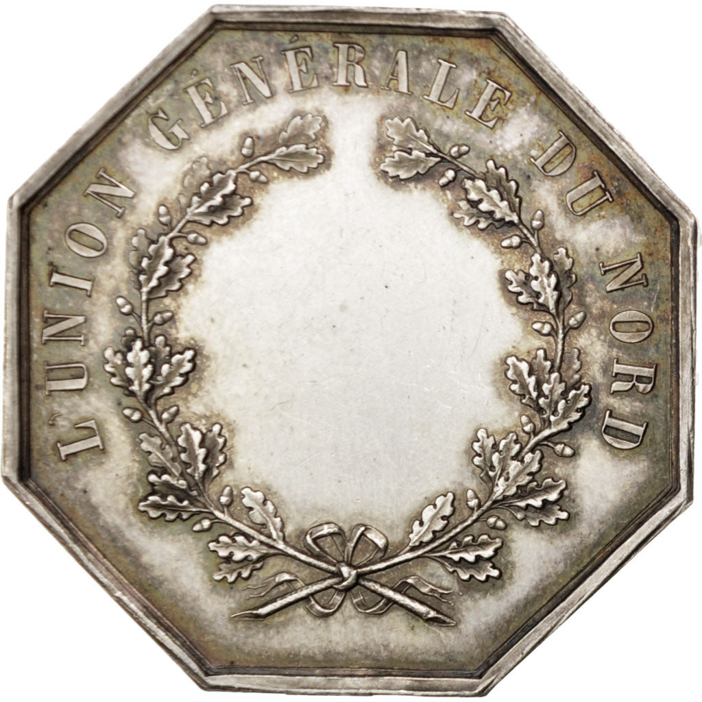 France, Token, Second Empire, Assurances, L'Union Générale du Nord, 1867