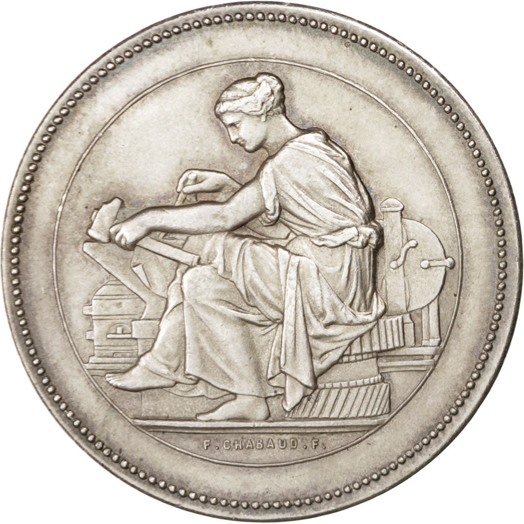 France, Medal, Second French Empire, Business & industry, AU(55-58), Silver