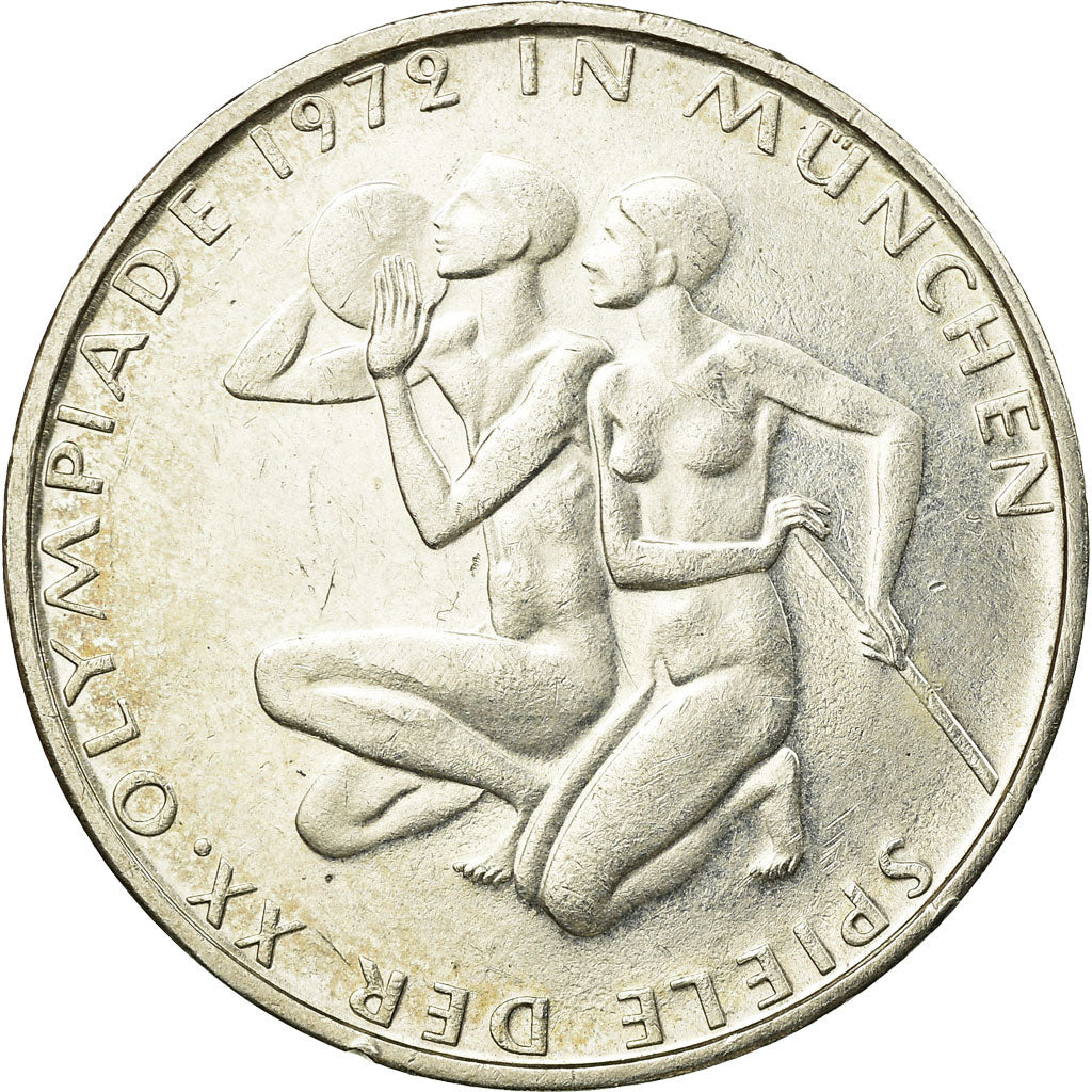 Munten, Federale Duitse Republiek, 10 Mark, 1972, Munich, PR, Zilver, KM:132
