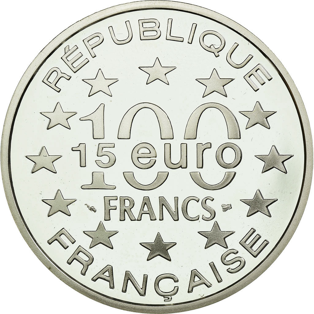 Moneda, Francia, 100 Francs-15 Euro, 1996, FDC, Plata, KM:1156, Gadoury:C165