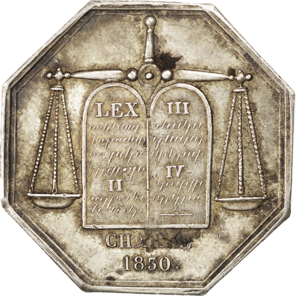 France, Token, Notary, AU(50-53), Silver