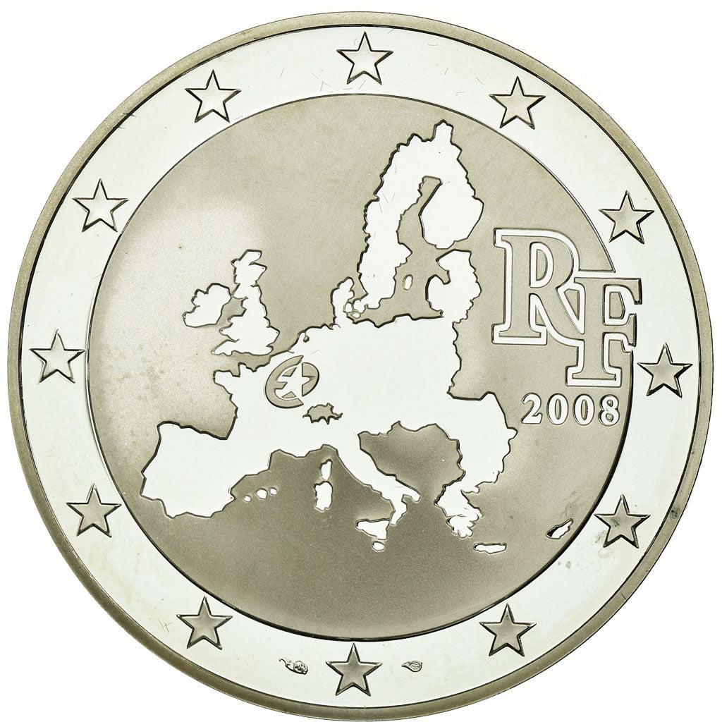 France, 1-1/2 Euro, 2008, MS(65-70), Silver, KM:1532